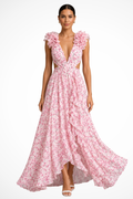 Thea | Floral Ruffle Maxi Dress
