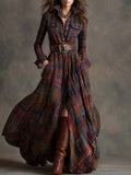 Esme | Vintage Plaid Maxi Dress
