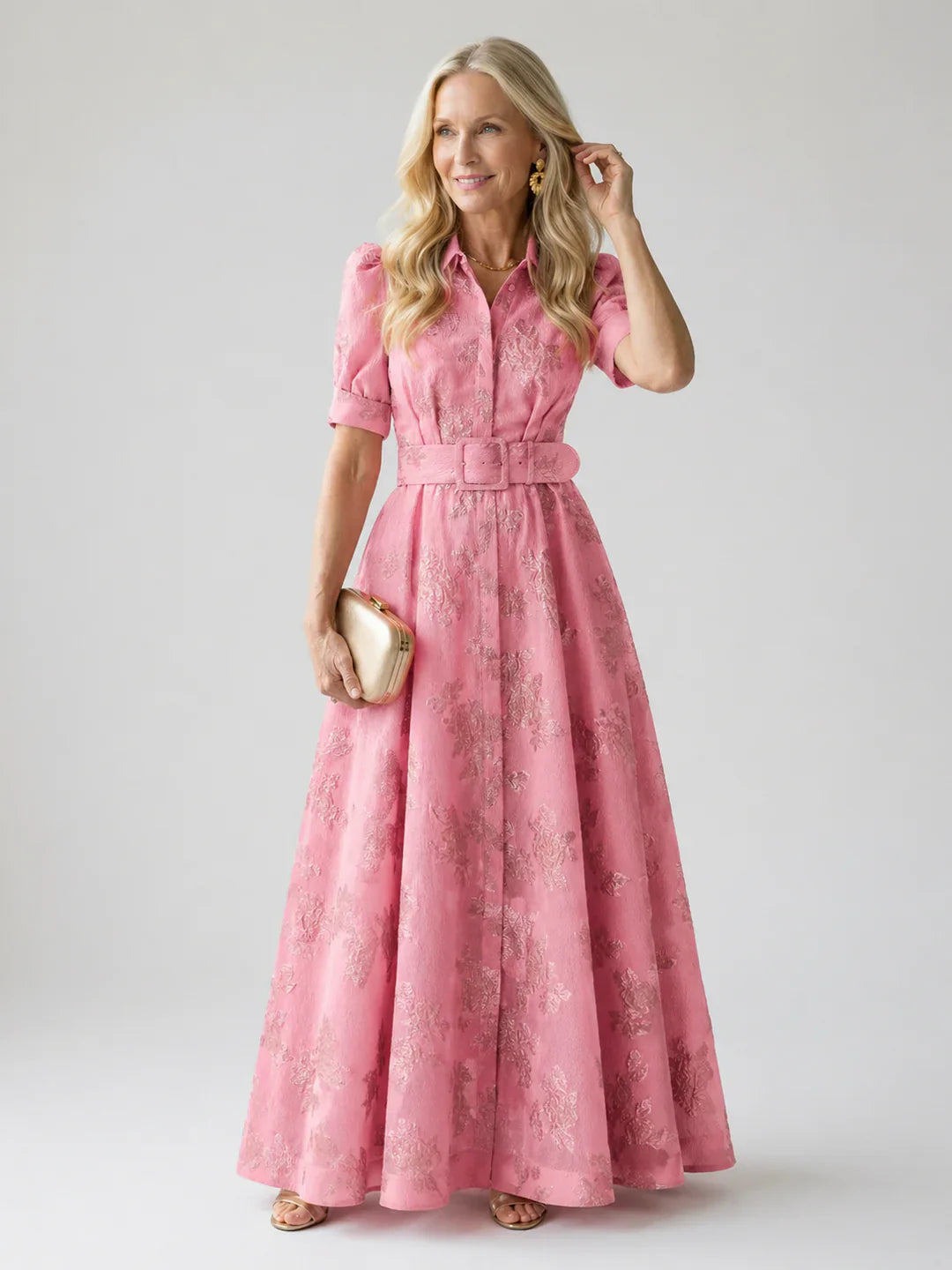 Yasmin | Belted Floral Maxi Dress